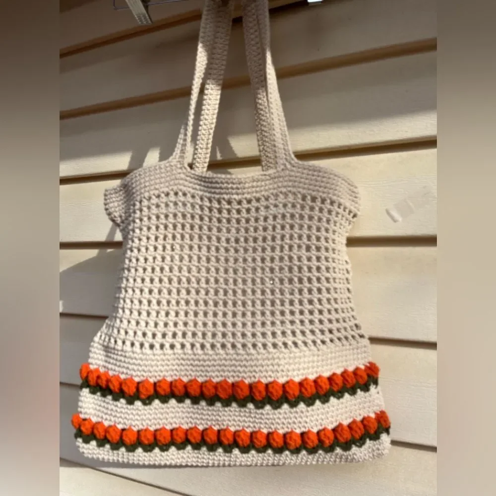 Brand new, handmade woven bag from Thailand, unique, multifunctional, 12x13 in